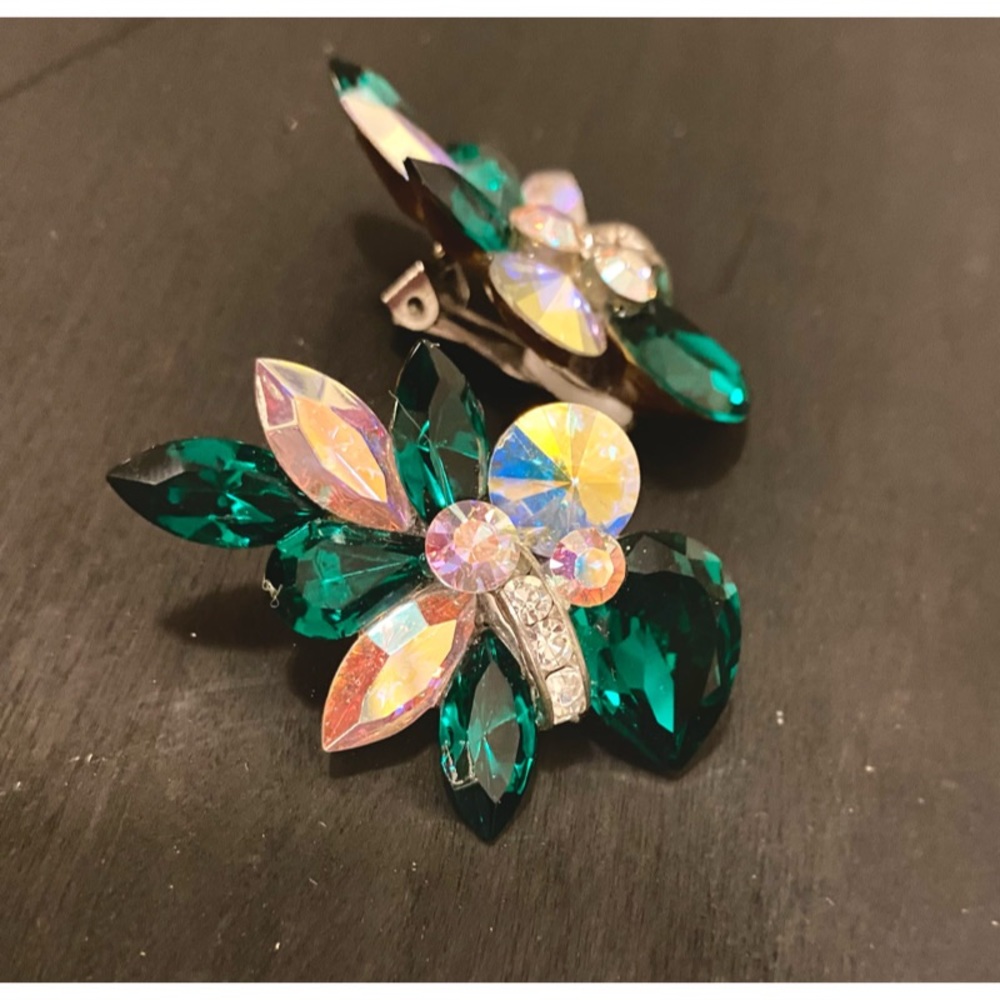 Emerald Crystal Earrings